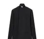 Long Sleeve V Neck Plain Blazer With Scarf