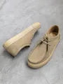 Suede Platform Lace Up Shoes