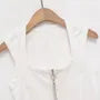 Scoop Neck Plain Zip Tank Top