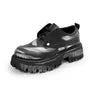 Faux Leather Plain Lace-Up Shoes