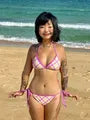 Set: Halter Plaid Bikini Top + Tie Side Bottom