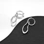 Alloy Hoop Drop Earring / Clip On Earring
