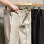 High Waist Plain Tapered Dress Pants