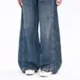Low Rise Washed Wide Leg Jeans