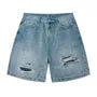 Washed Distressed Denim Shorts