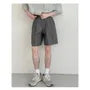 Mid Rise Plain Bermuda Dress Shorts