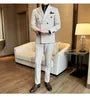 Set: Plain Double-Breasted Blazer + Dress Pants