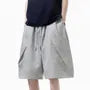 Drawstring Waist Plain Panel Sweat Shorts
