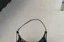 Set: Plain Faux Leather Shoulder Bag + Bag Charm