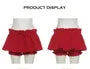 Long-Sleeve Off-Shoulder Sheer Panel Cutout Hook And Eye Crop Top / Low Rise Plain Mini A-Line Skort