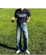 Washed Wide-Leg Jeans