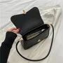 Faux Leather Flap Shoulder Bag