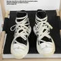 Contrast Stitching Lace-Up Platform Sneakers