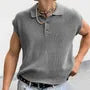 Demon Hunter Collar Plain Knit Tank Top