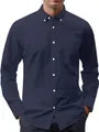 Long-Sleeve Plain Button-Up Shirt