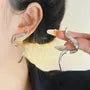 Plain Spiral Warp Around Alloy Open Ring / Open Bangle / Drop Earring