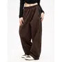 Low Waist Color-Block Loose-Fit Wide-Leg Sweatpants