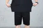 Short-Sleeve Crewneck Mesh Plain T-Shirt