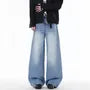 Mid Rise Washed Wide Leg Jeans