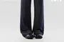 Mid Rise Plain Wide Leg Pants