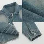 Collared Washed Denim Button Jacket
