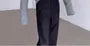 Long-Sleeve Notch Neck Plain T-Shirt