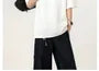 Mock Two-Piece Loose Polo Shirt