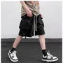 Drawstring Waist Plain Cargo Shorts