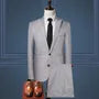 Set: Peak Lapel Single-Button Blazer + Tapered Dress Pants