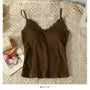 Lace-Trim Camisole Top with Pads in 5 Colors