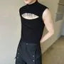 Cutout Plain Tank Top