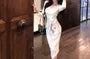 Long-Sleeve V-Neck Tie Waist Lace Midi Sheath Dress