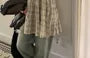 Scoop Neck Plaid Ruffle Cami Top