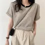 Short-Sleeve Round Neck Striped Tee