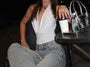 Halter Cowl Neck Plain Top