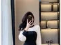 Long Sleeve Round Neck Two Tone Wide Leg Jumpsuit