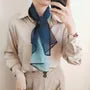 Piped Two-Tone Chiffon Scarf