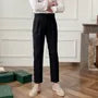 High Waist Plain Straight Leg Dress Pants