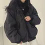 Plain Hooded Fleece-Lined Zip Jacket
