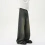Mid Rise Washed Wide Leg Jeans
