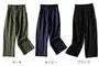 Elastic Waist Plain Linen Cotton Crop Wide Leg Pants