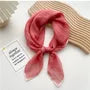 Contrast Trim Light Square Scarf