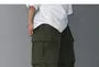 Elastic Waist Plain Two-Way Cargo Pants