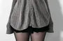 Long Sleeve Square-Neck Plain Cable-Knit Button-Up Loose-Fit Knit Top