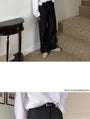 Unwashed Straight-Cut Loose Jeans