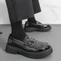 Woven Patent Loafers