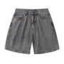 Washed Denim Shorts