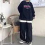 Drawstring Waist Panel Wide Leg Cargo Pants