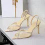 Panel Lace Slingback Stiletto Pumps