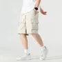 Mid Rise Plain Cargo Shorts